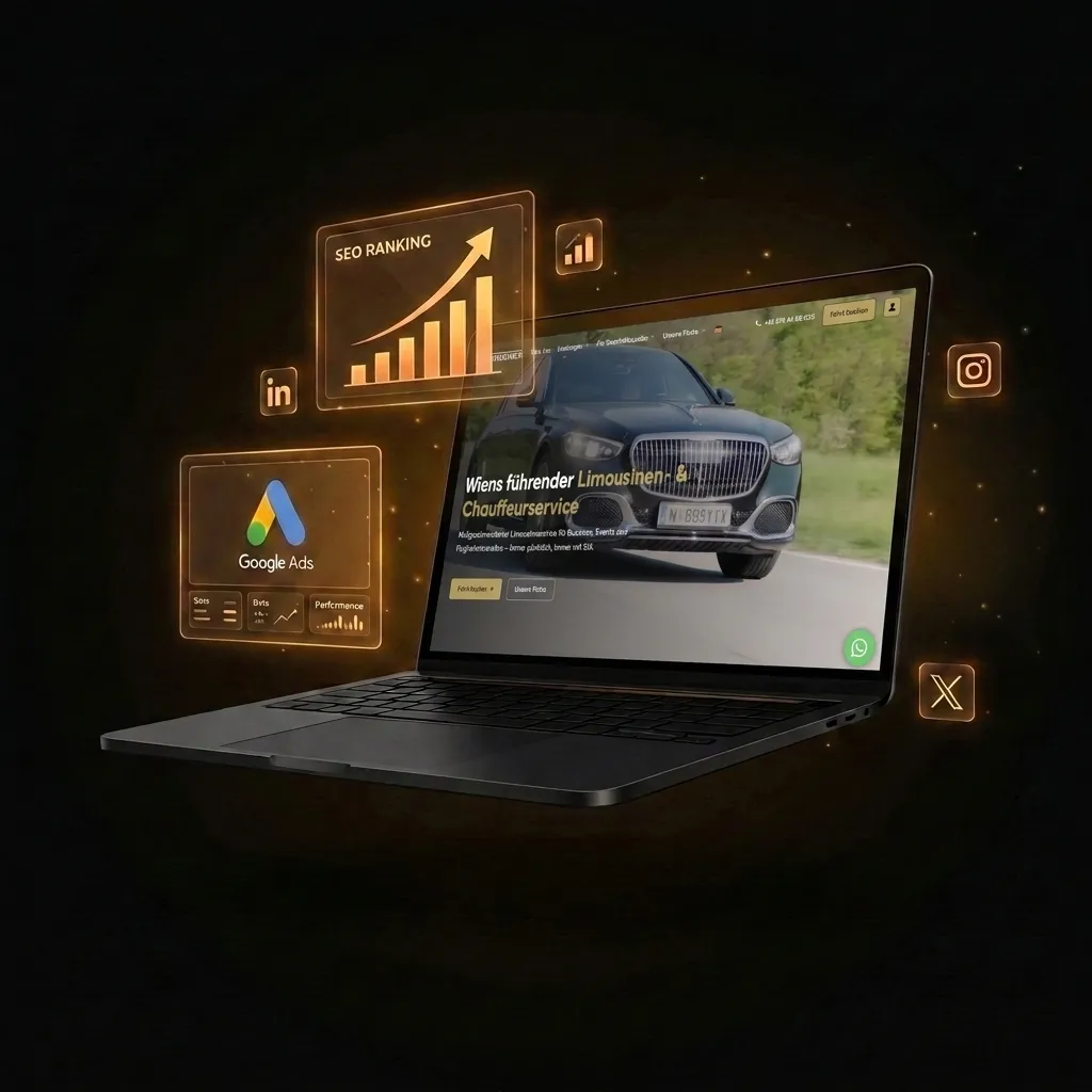 Website von VT Limousinenservice, erstellt von digitalchauffeur.at