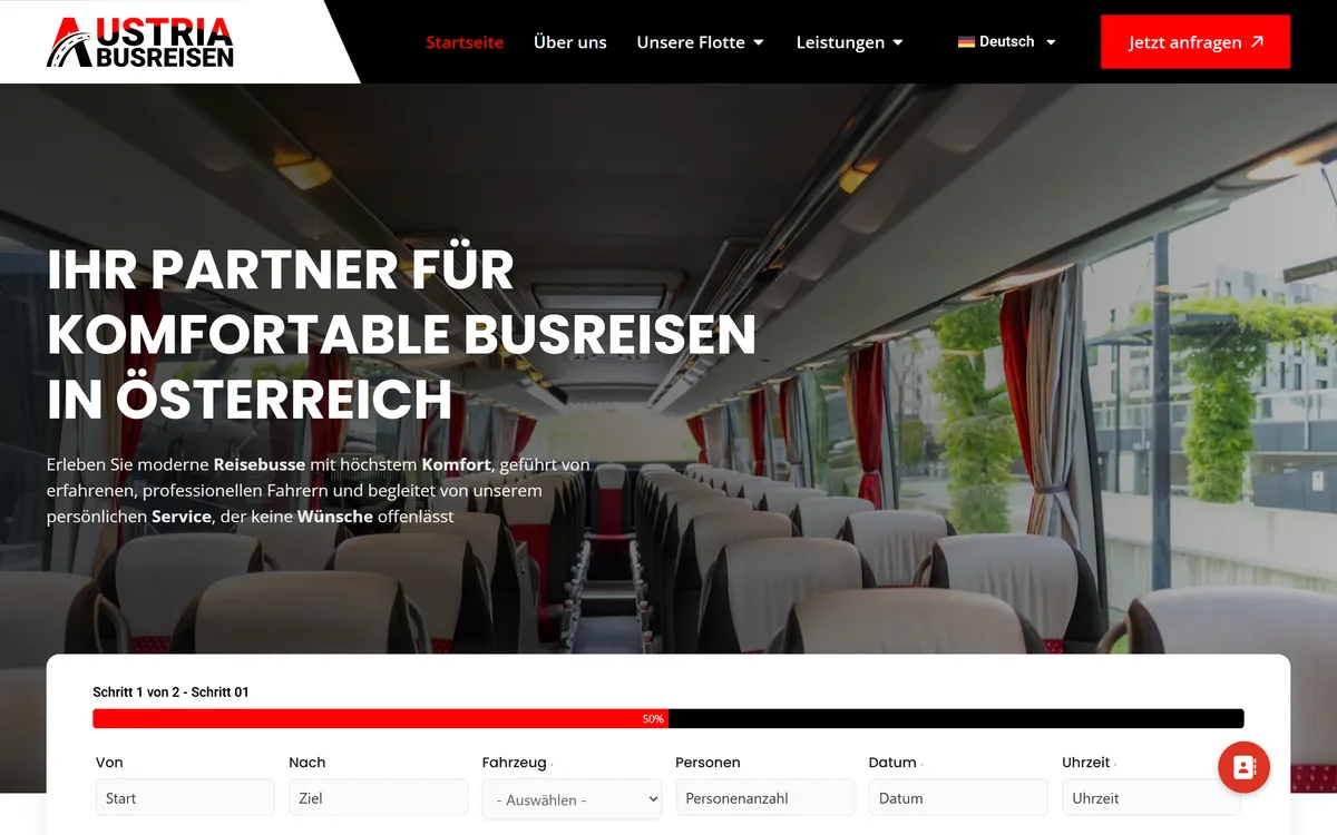 Webseite von Austria Busreisen