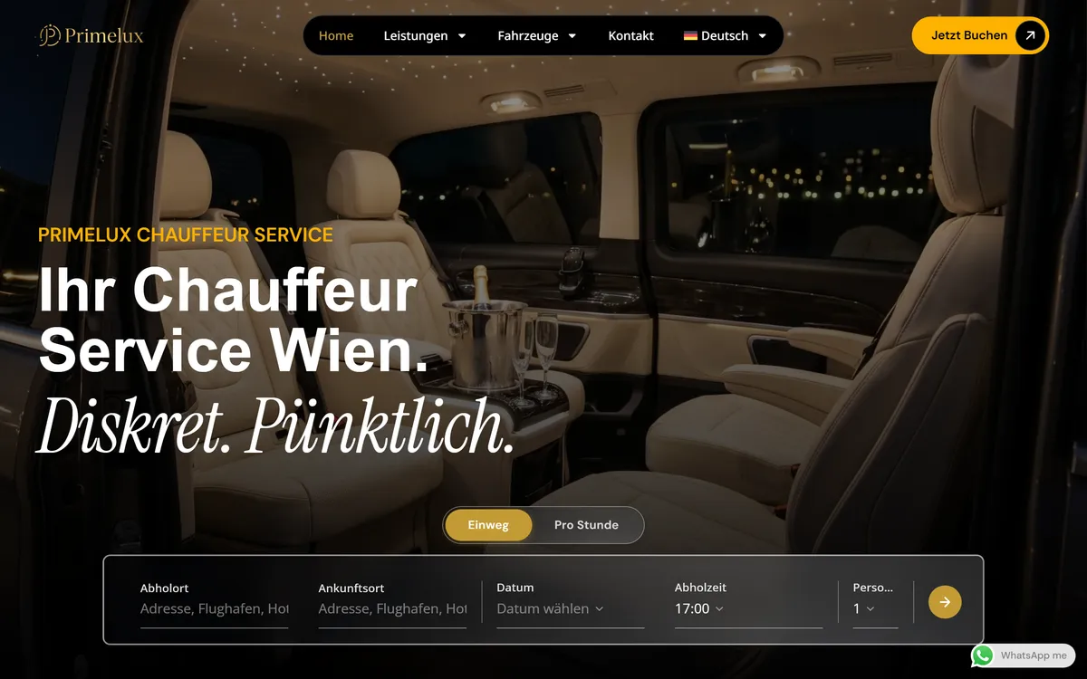 Webseite von Primelux